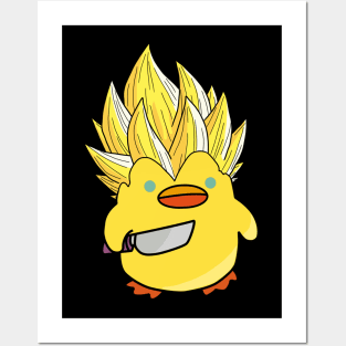 Super Vegeta duck with knife Posters and Art